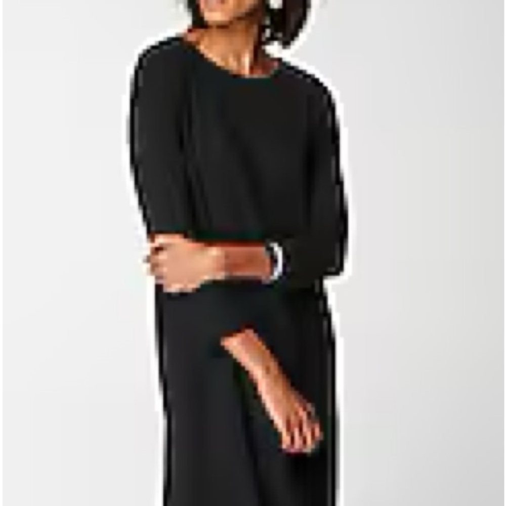 J. Jill Classic Black Long Sleeve Dress
